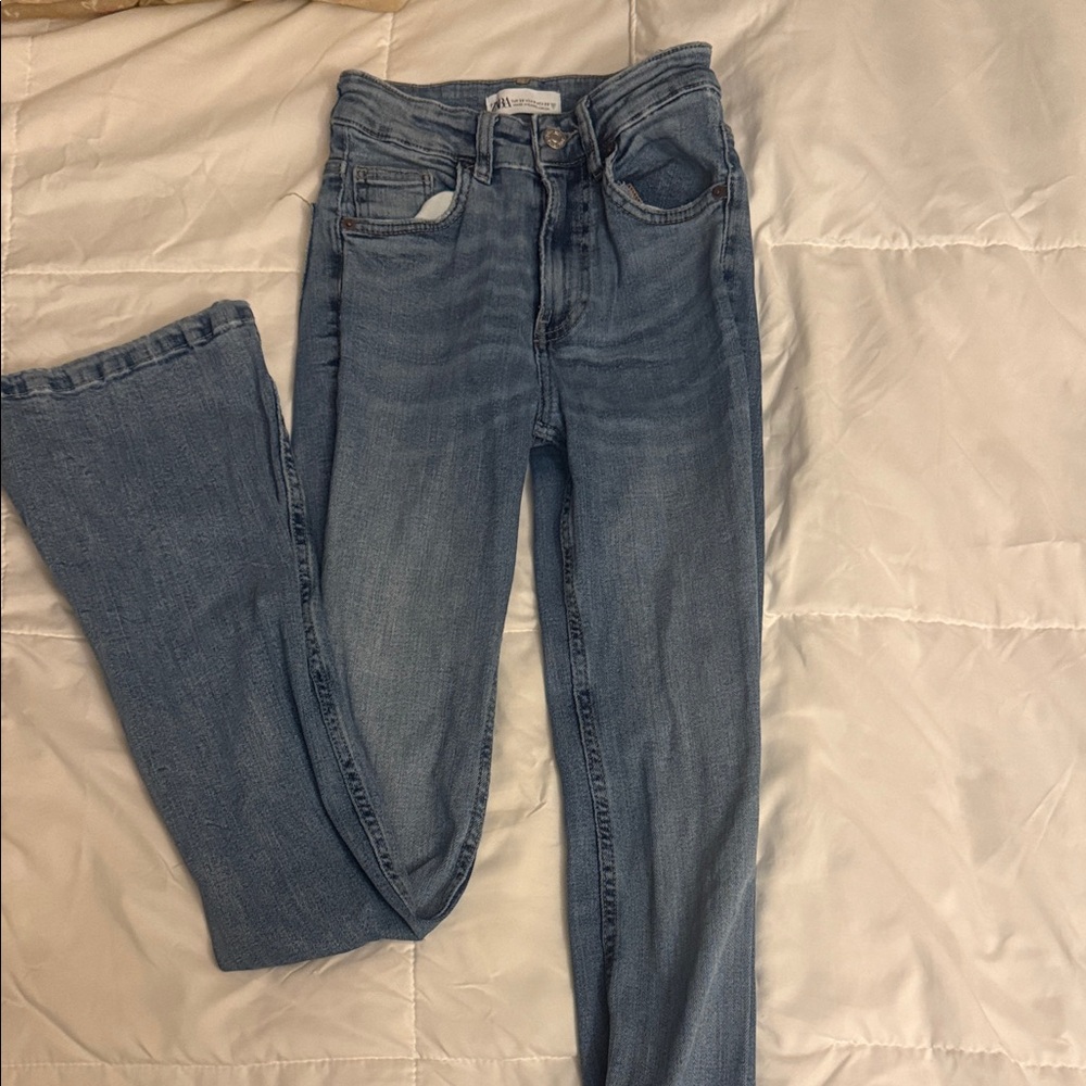 Zara Blue Straight Leg Women's Jeans